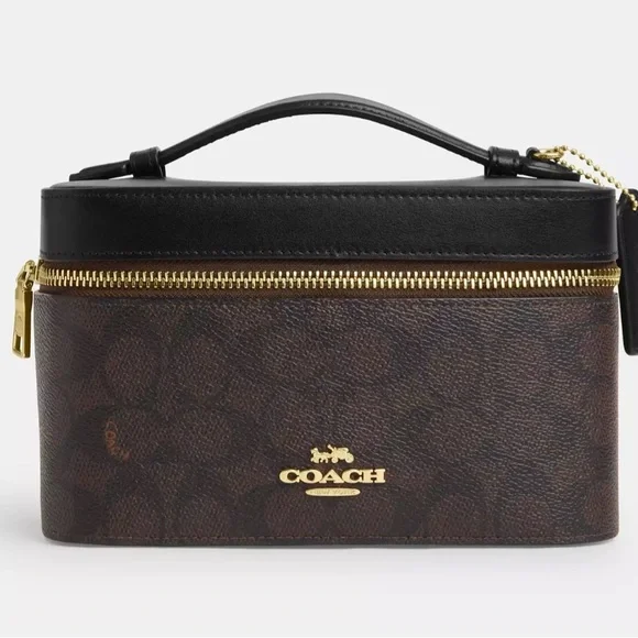 NWT Coach Cosmetic Case In Signature Canvas CW728 AUTHENTIC New!! - Picture 5 of 10